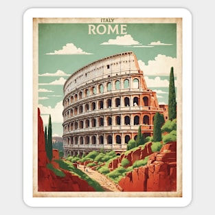 Rome Italy Vintage Tourism Travel Poster Sticker